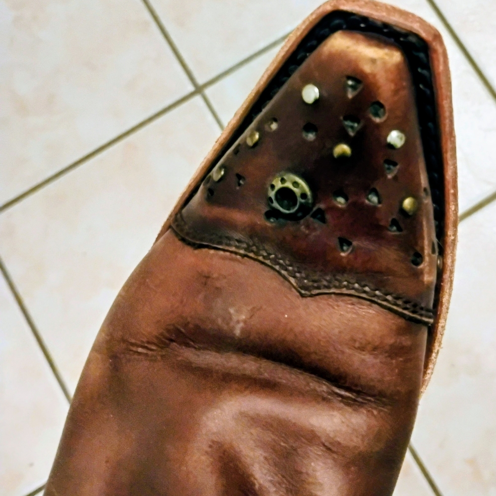 Corral Brown Leather Fringe Boots - Picture 2 of 6